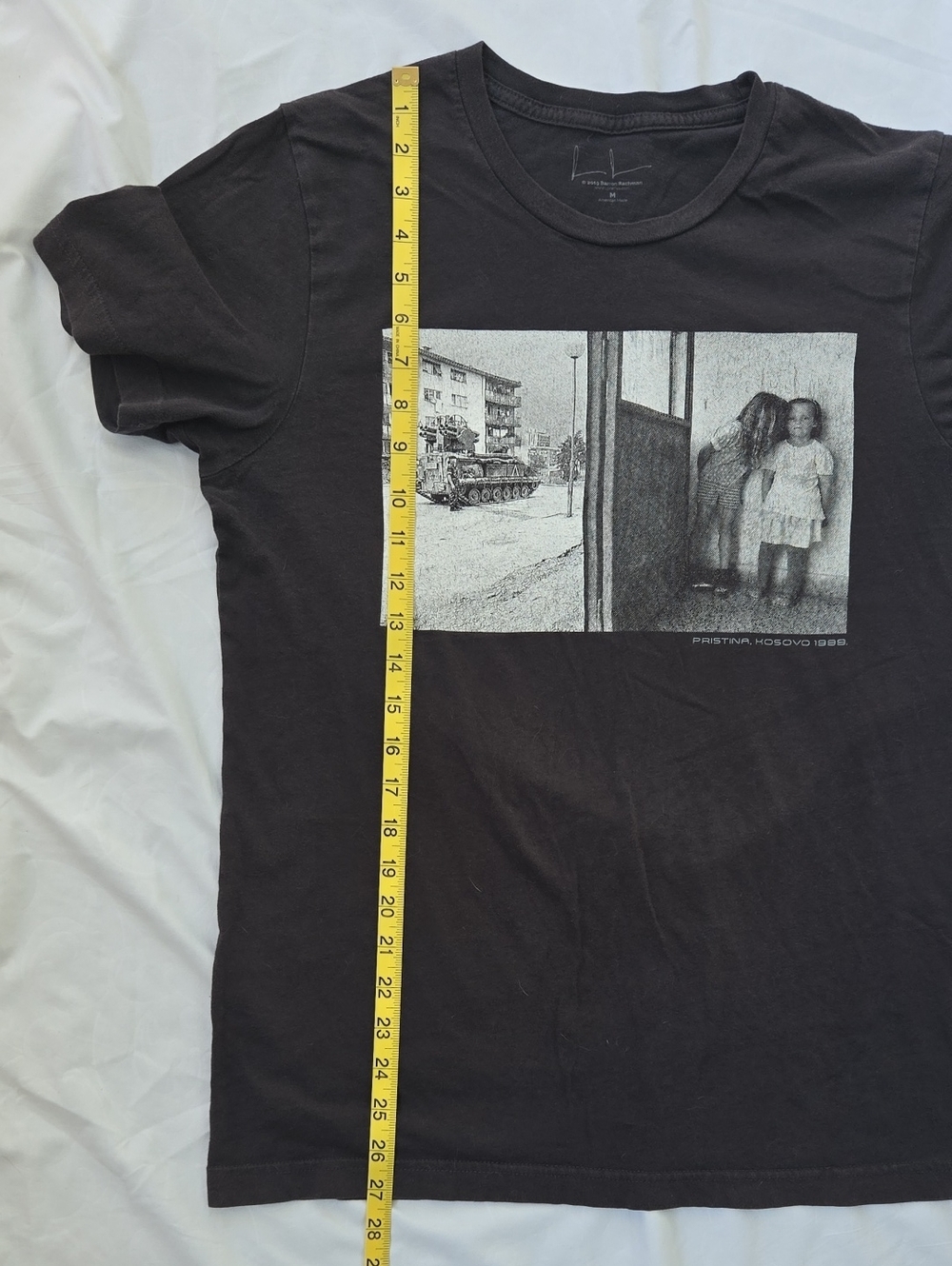 Men's/Unisex Art Tshirt Created By Me, Silkscreen Of 1 Of My Photos, Kosovo War - Picture 4 of 7